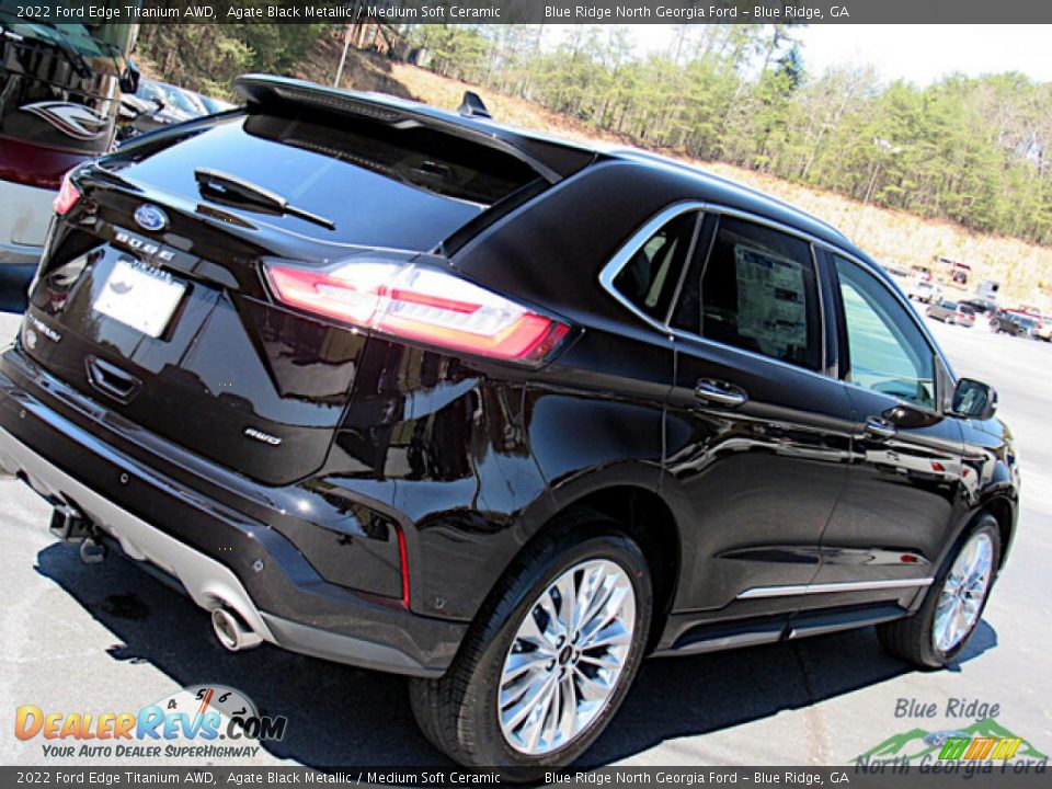 2022 Ford Edge Titanium AWD Agate Black Metallic / Medium Soft Ceramic Photo #26