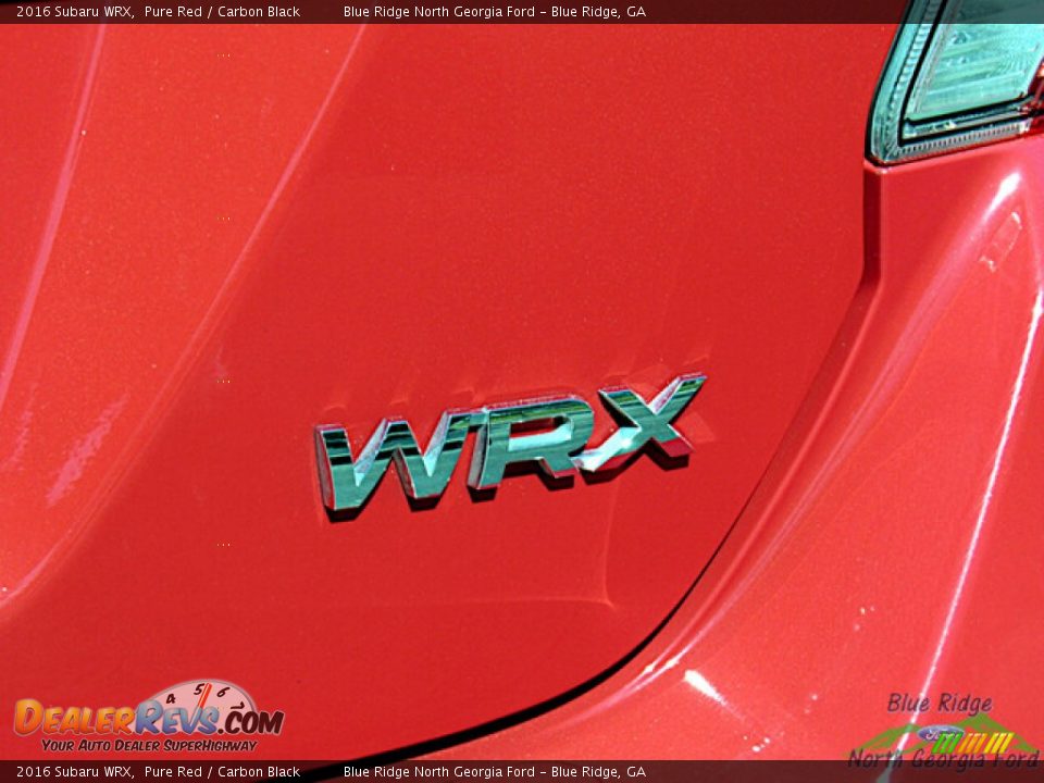 2016 Subaru WRX Pure Red / Carbon Black Photo #28