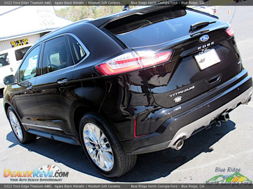 2022 Ford Edge Titanium AWD Agate Black Metallic / Medium Soft Ceramic Photo #27