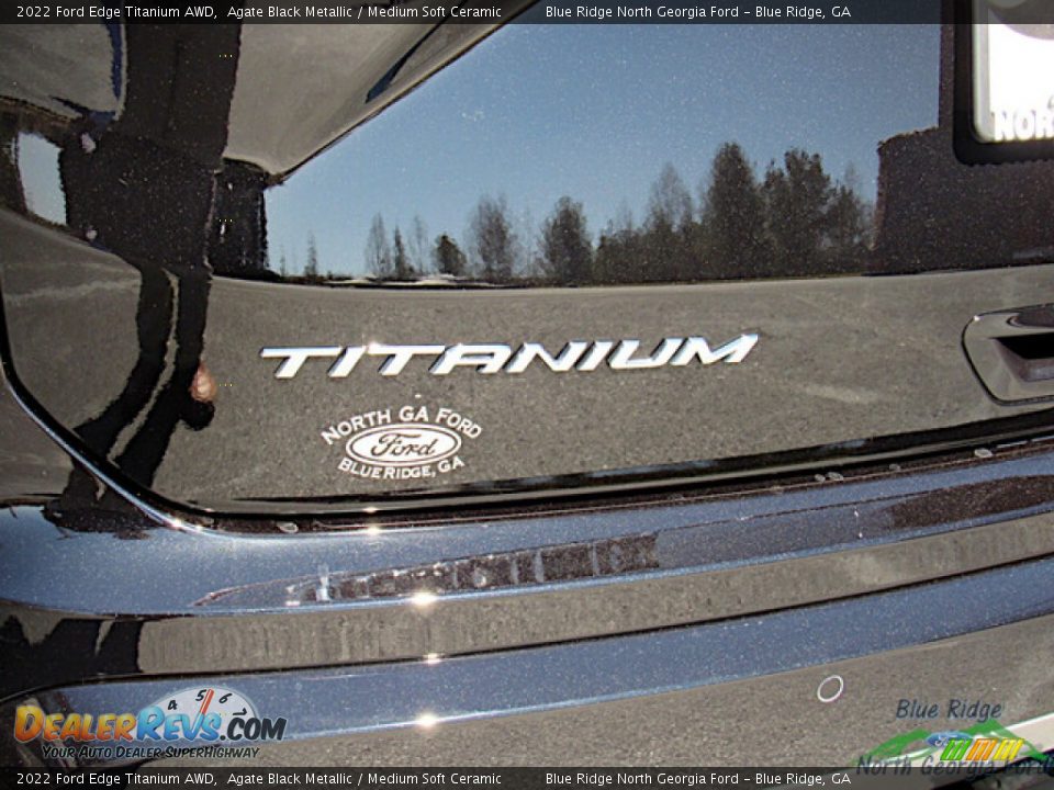 2022 Ford Edge Titanium AWD Agate Black Metallic / Medium Soft Ceramic Photo #28