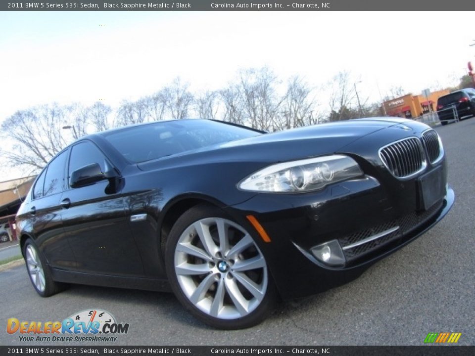 2011 BMW 5 Series 535i Sedan Black Sapphire Metallic / Black Photo #1