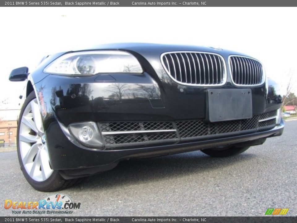 2011 BMW 5 Series 535i Sedan Black Sapphire Metallic / Black Photo #2