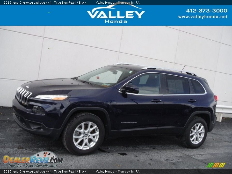 2016 Jeep Cherokee Latitude 4x4 True Blue Pearl / Black Photo #2