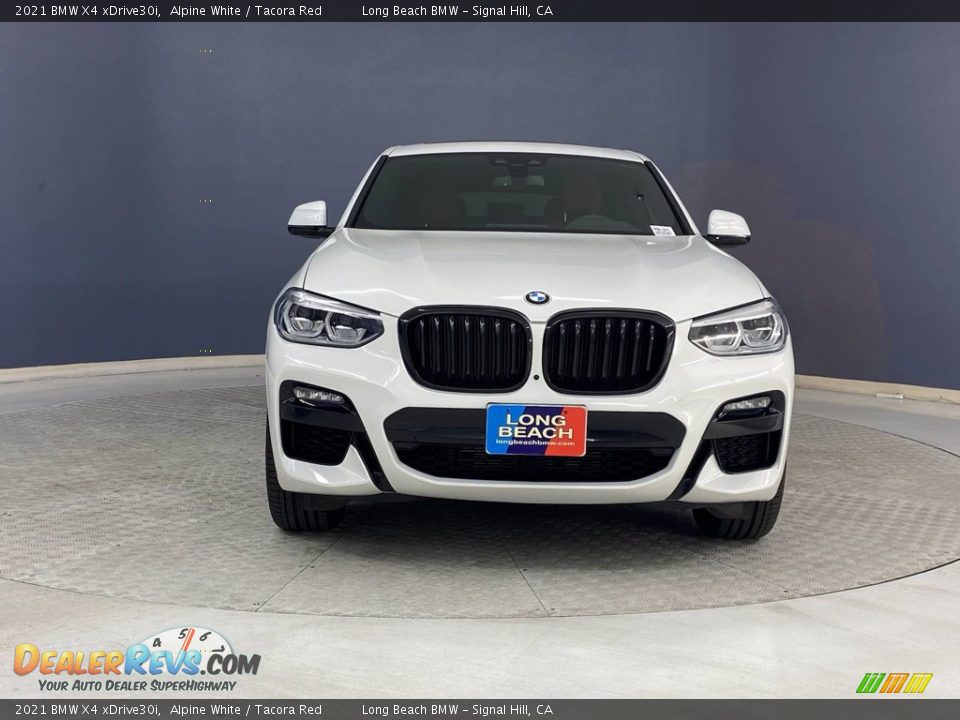 2021 BMW X4 xDrive30i Alpine White / Tacora Red Photo #2