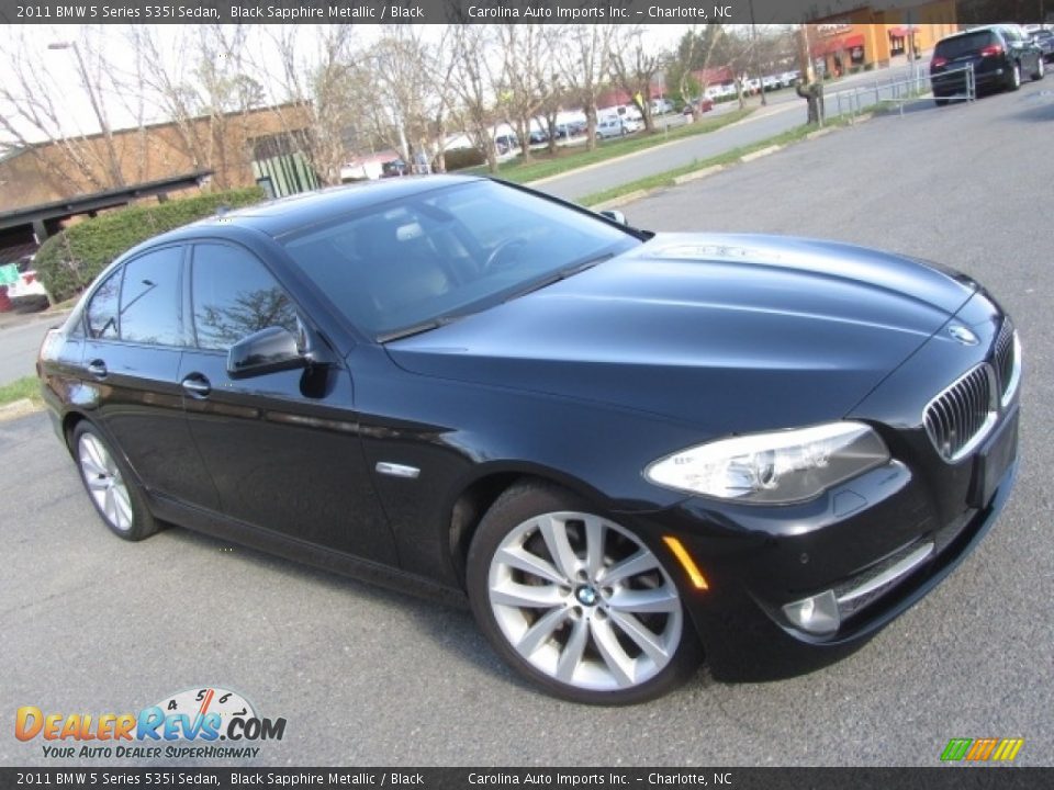 2011 BMW 5 Series 535i Sedan Black Sapphire Metallic / Black Photo #3
