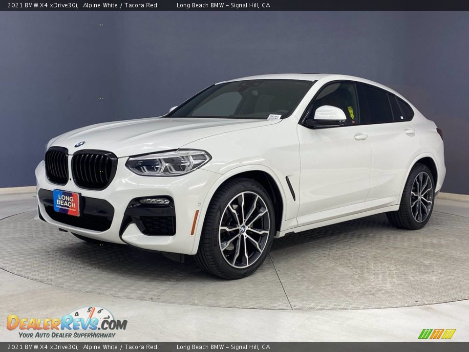 2021 BMW X4 xDrive30i Alpine White / Tacora Red Photo #3