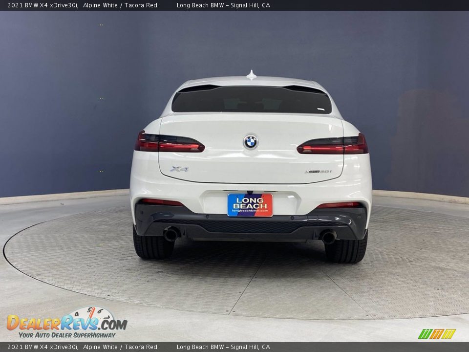 2021 BMW X4 xDrive30i Alpine White / Tacora Red Photo #4