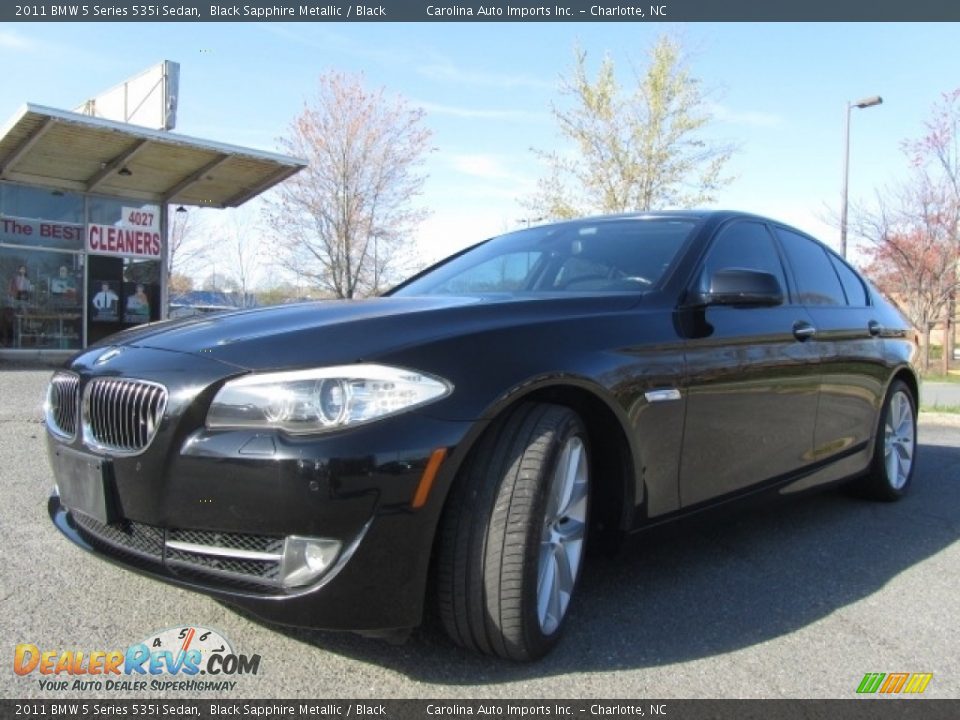 2011 BMW 5 Series 535i Sedan Black Sapphire Metallic / Black Photo #6