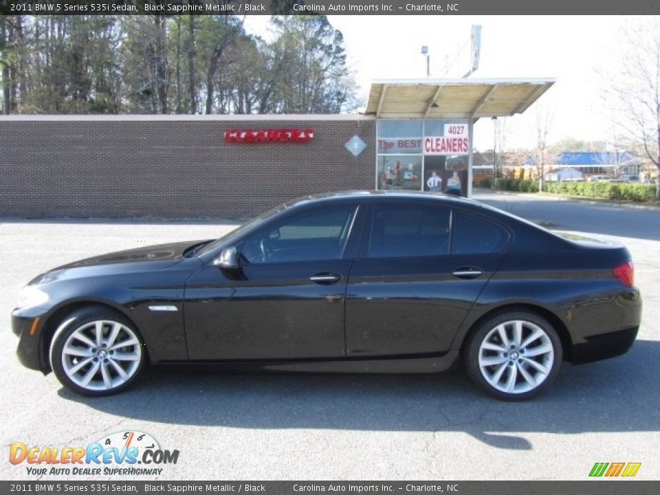 2011 BMW 5 Series 535i Sedan Black Sapphire Metallic / Black Photo #7