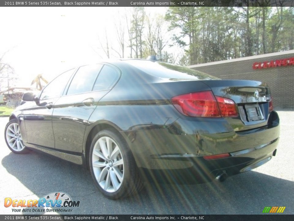 2011 BMW 5 Series 535i Sedan Black Sapphire Metallic / Black Photo #8