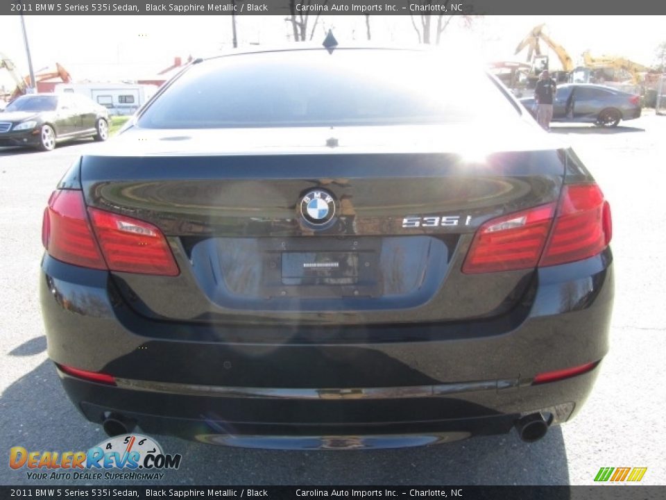2011 BMW 5 Series 535i Sedan Black Sapphire Metallic / Black Photo #9