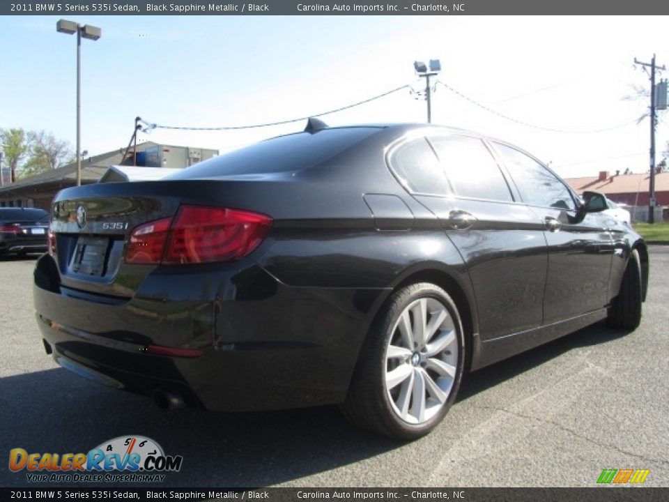 2011 BMW 5 Series 535i Sedan Black Sapphire Metallic / Black Photo #10