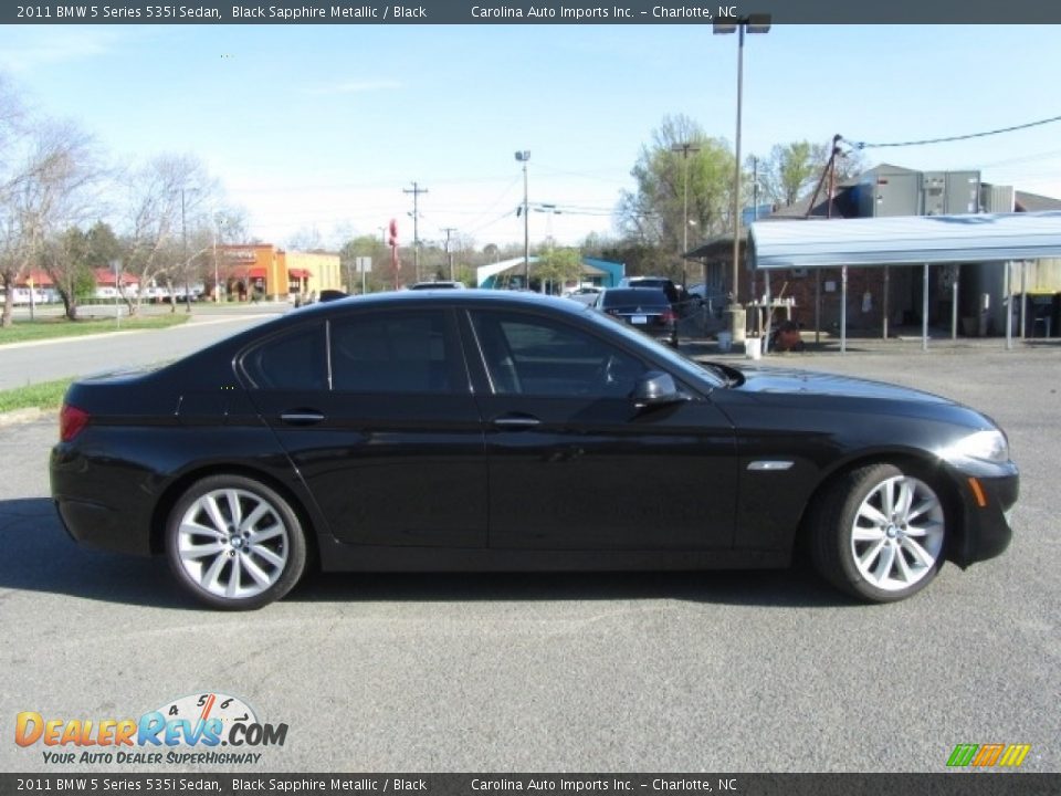 2011 BMW 5 Series 535i Sedan Black Sapphire Metallic / Black Photo #11