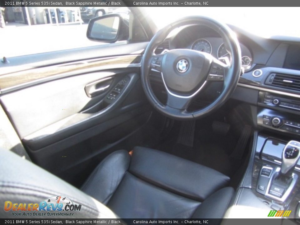 2011 BMW 5 Series 535i Sedan Black Sapphire Metallic / Black Photo #12