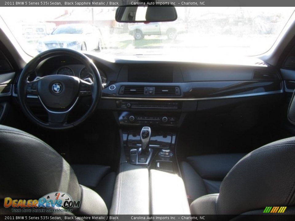 2011 BMW 5 Series 535i Sedan Black Sapphire Metallic / Black Photo #13