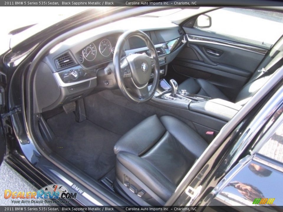 2011 BMW 5 Series 535i Sedan Black Sapphire Metallic / Black Photo #17