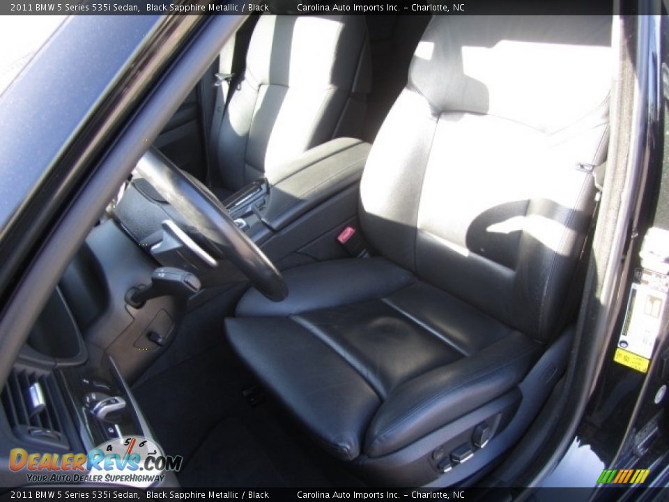 2011 BMW 5 Series 535i Sedan Black Sapphire Metallic / Black Photo #18