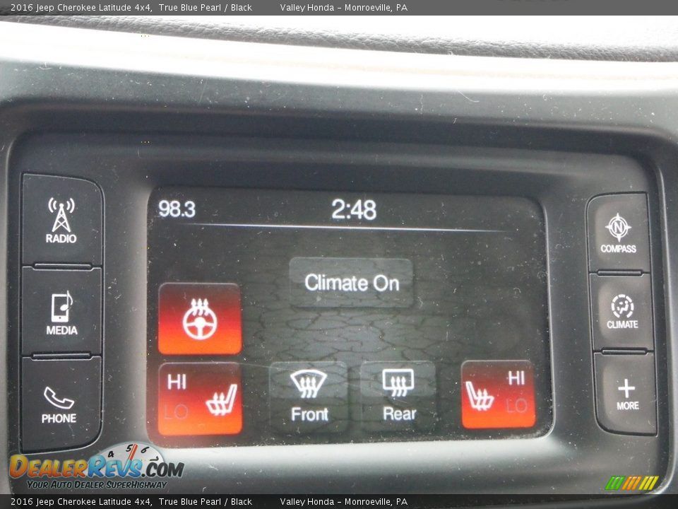 2016 Jeep Cherokee Latitude 4x4 True Blue Pearl / Black Photo #16