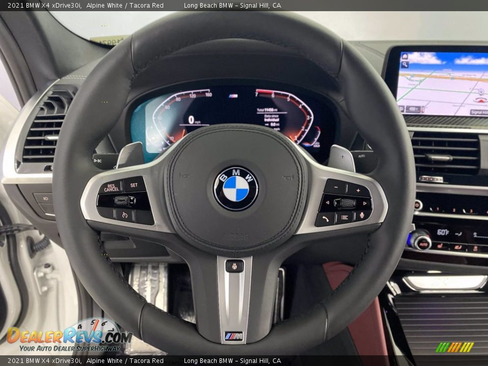 2021 BMW X4 xDrive30i Alpine White / Tacora Red Photo #17