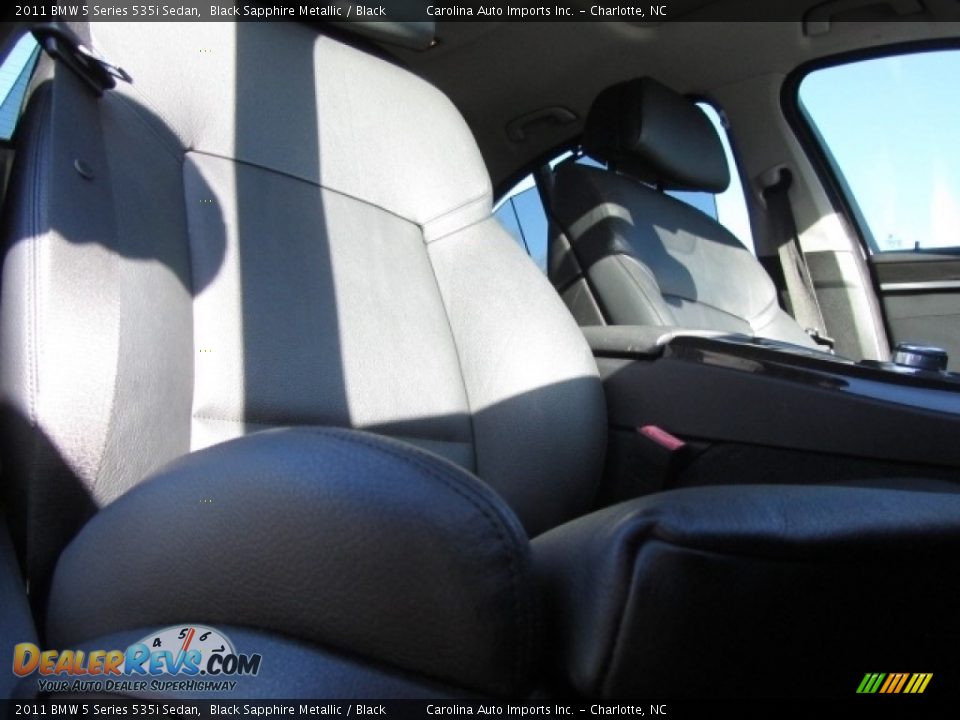 2011 BMW 5 Series 535i Sedan Black Sapphire Metallic / Black Photo #22
