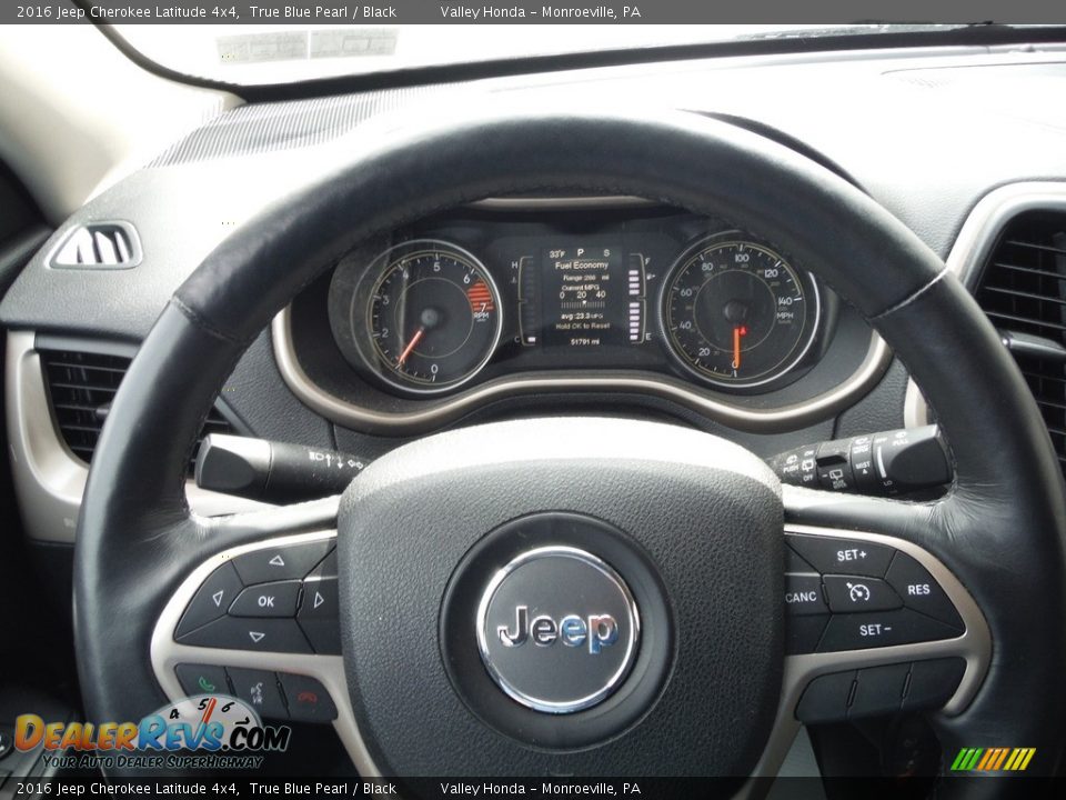 2016 Jeep Cherokee Latitude 4x4 True Blue Pearl / Black Photo #18