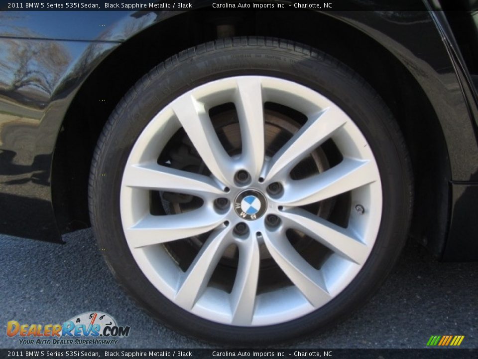 2011 BMW 5 Series 535i Sedan Black Sapphire Metallic / Black Photo #26