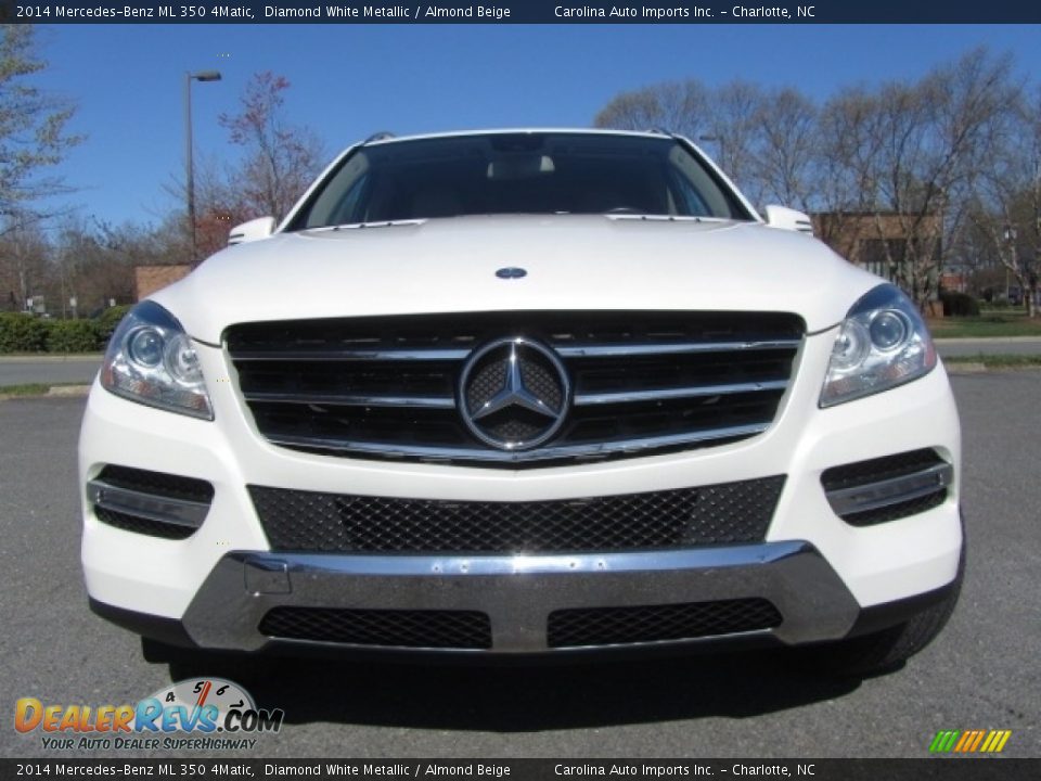 2014 Mercedes-Benz ML 350 4Matic Diamond White Metallic / Almond Beige Photo #4
