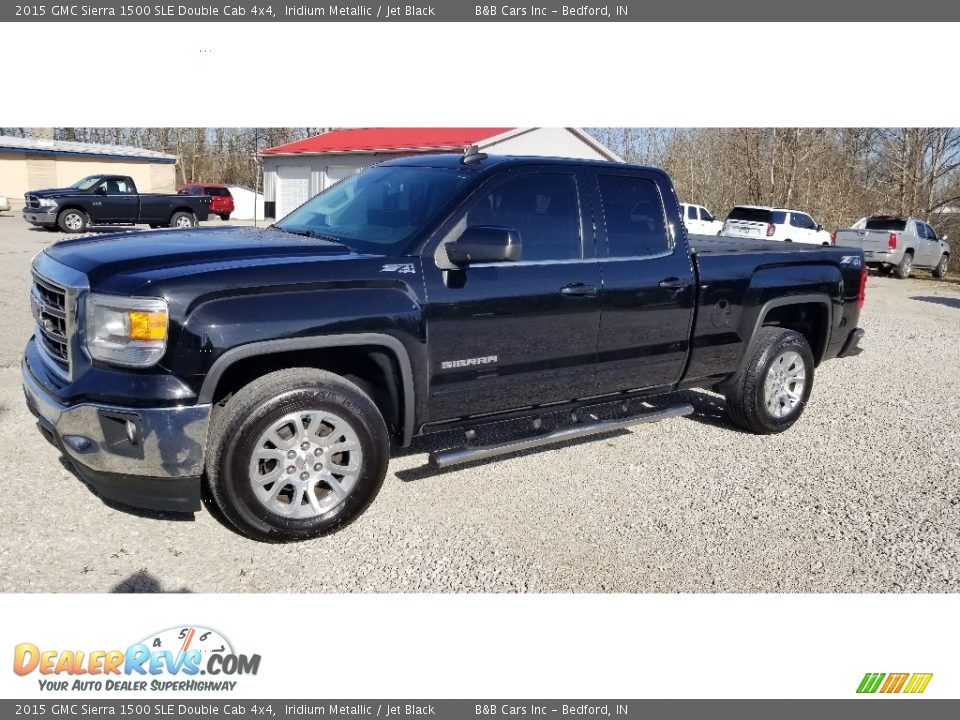 2015 GMC Sierra 1500 SLE Double Cab 4x4 Iridium Metallic / Jet Black Photo #1