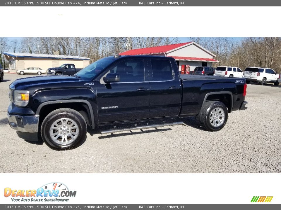 2015 GMC Sierra 1500 SLE Double Cab 4x4 Iridium Metallic / Jet Black Photo #2