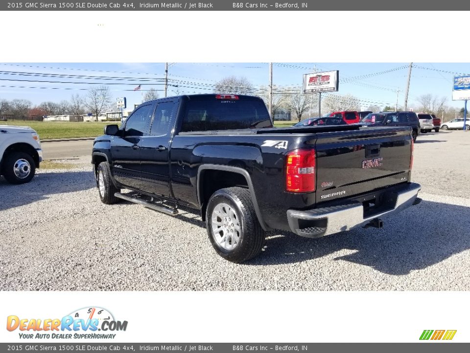 2015 GMC Sierra 1500 SLE Double Cab 4x4 Iridium Metallic / Jet Black Photo #3