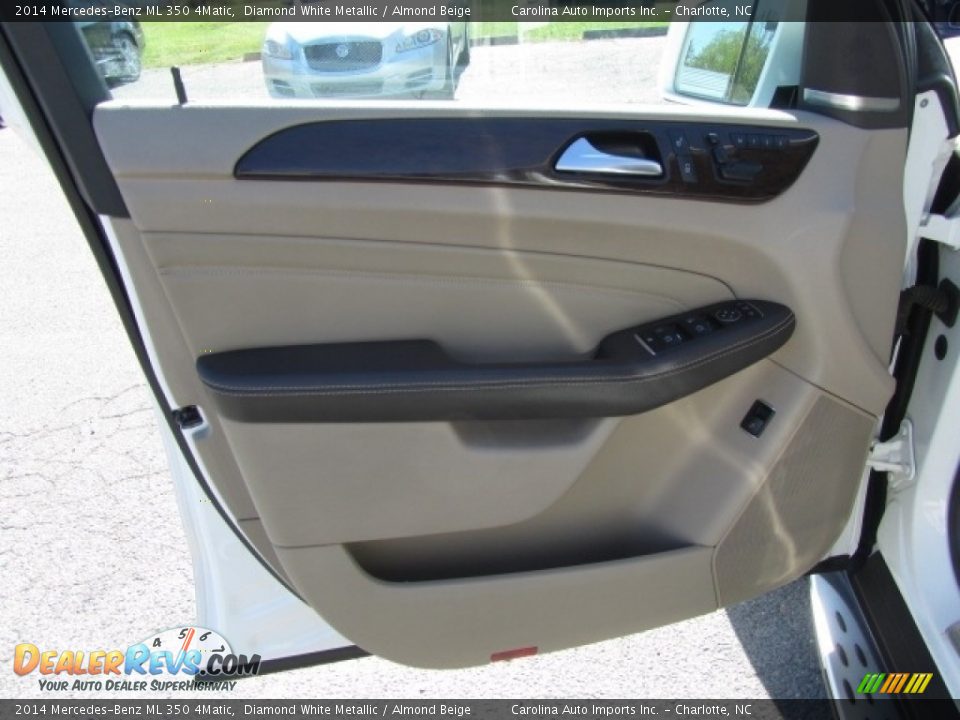 2014 Mercedes-Benz ML 350 4Matic Diamond White Metallic / Almond Beige Photo #18