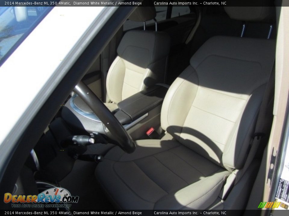 2014 Mercedes-Benz ML 350 4Matic Diamond White Metallic / Almond Beige Photo #19