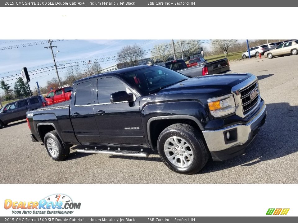 2015 GMC Sierra 1500 SLE Double Cab 4x4 Iridium Metallic / Jet Black Photo #6