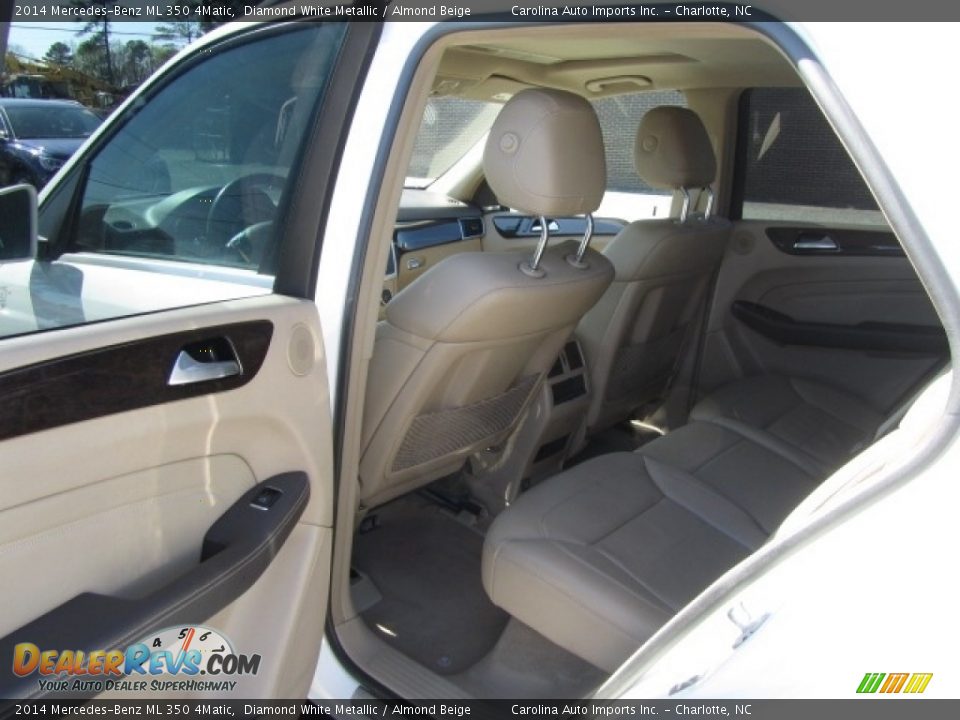 2014 Mercedes-Benz ML 350 4Matic Diamond White Metallic / Almond Beige Photo #20