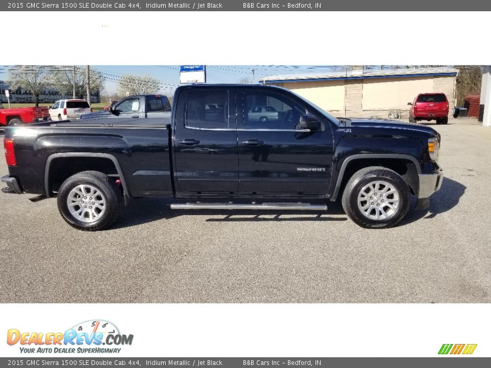 2015 GMC Sierra 1500 SLE Double Cab 4x4 Iridium Metallic / Jet Black Photo #7