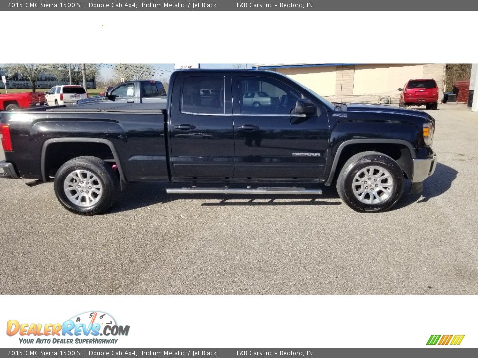 2015 GMC Sierra 1500 SLE Double Cab 4x4 Iridium Metallic / Jet Black Photo #8