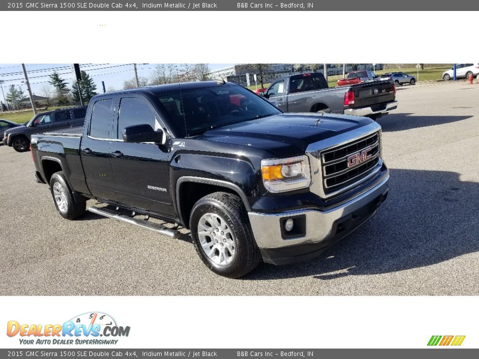 2015 GMC Sierra 1500 SLE Double Cab 4x4 Iridium Metallic / Jet Black Photo #9