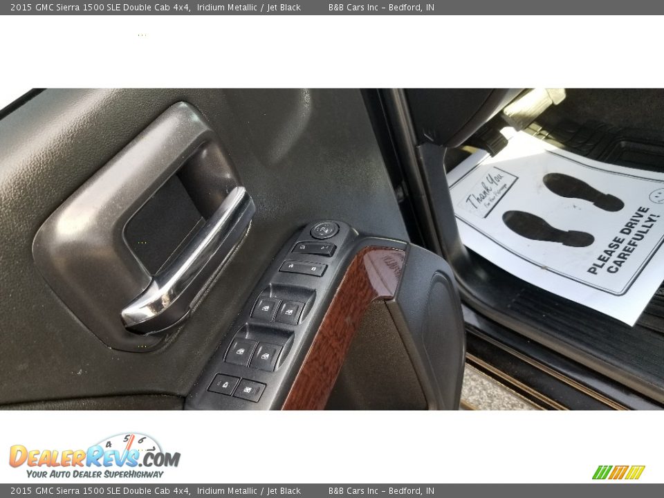 2015 GMC Sierra 1500 SLE Double Cab 4x4 Iridium Metallic / Jet Black Photo #16
