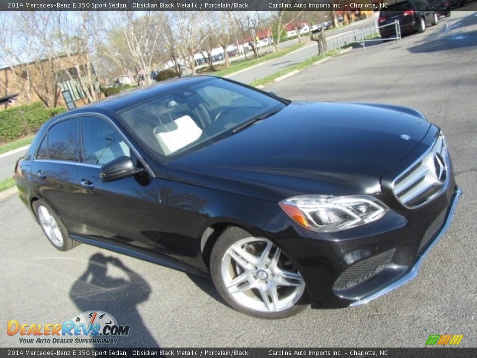 2014 Mercedes-Benz E 350 Sport Sedan Obsidian Black Metallic / Porcelain/Black Photo #3