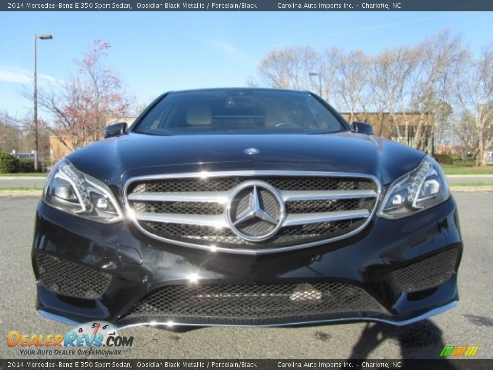 2014 Mercedes-Benz E 350 Sport Sedan Obsidian Black Metallic / Porcelain/Black Photo #4