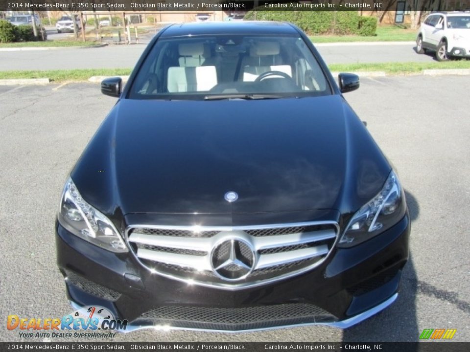 2014 Mercedes-Benz E 350 Sport Sedan Obsidian Black Metallic / Porcelain/Black Photo #5