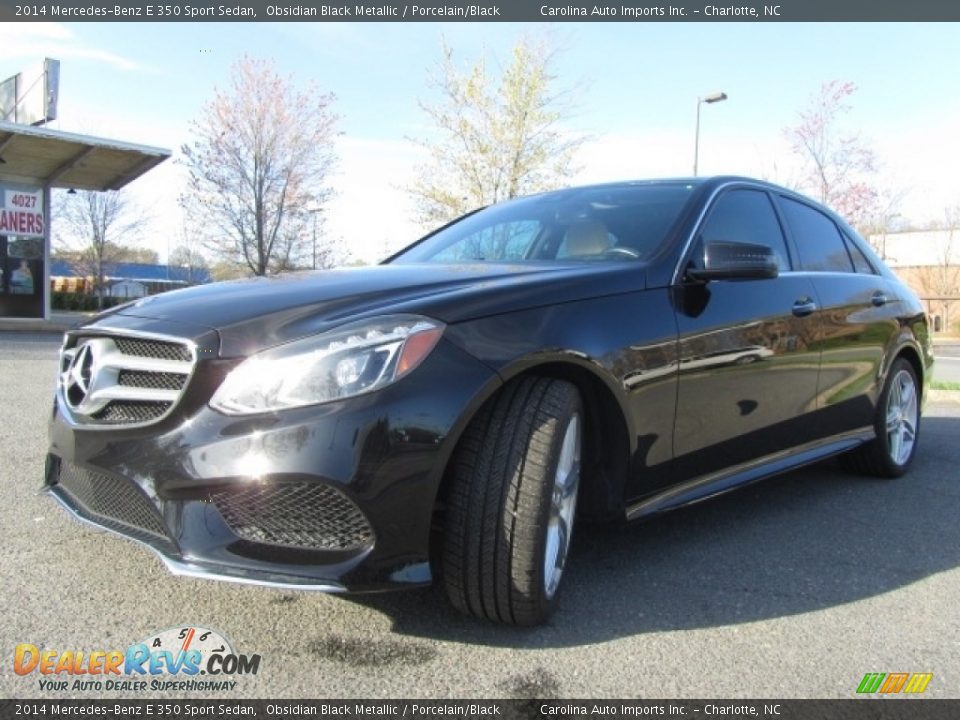 2014 Mercedes-Benz E 350 Sport Sedan Obsidian Black Metallic / Porcelain/Black Photo #6