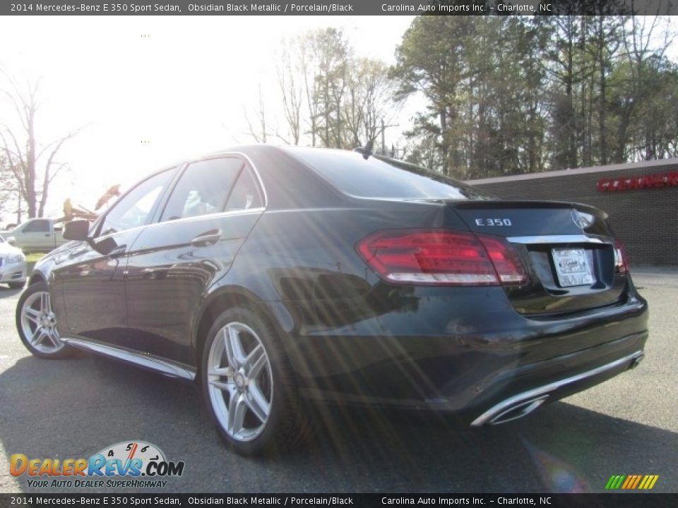 2014 Mercedes-Benz E 350 Sport Sedan Obsidian Black Metallic / Porcelain/Black Photo #8