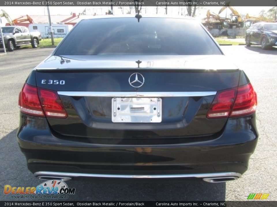 2014 Mercedes-Benz E 350 Sport Sedan Obsidian Black Metallic / Porcelain/Black Photo #9