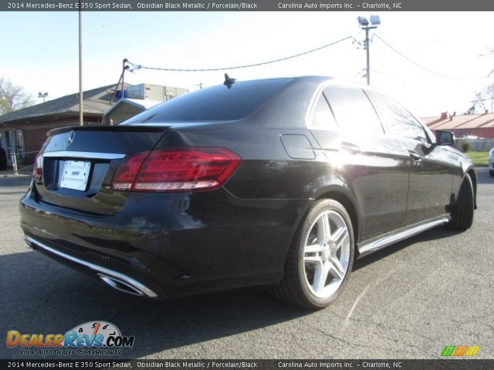 2014 Mercedes-Benz E 350 Sport Sedan Obsidian Black Metallic / Porcelain/Black Photo #10