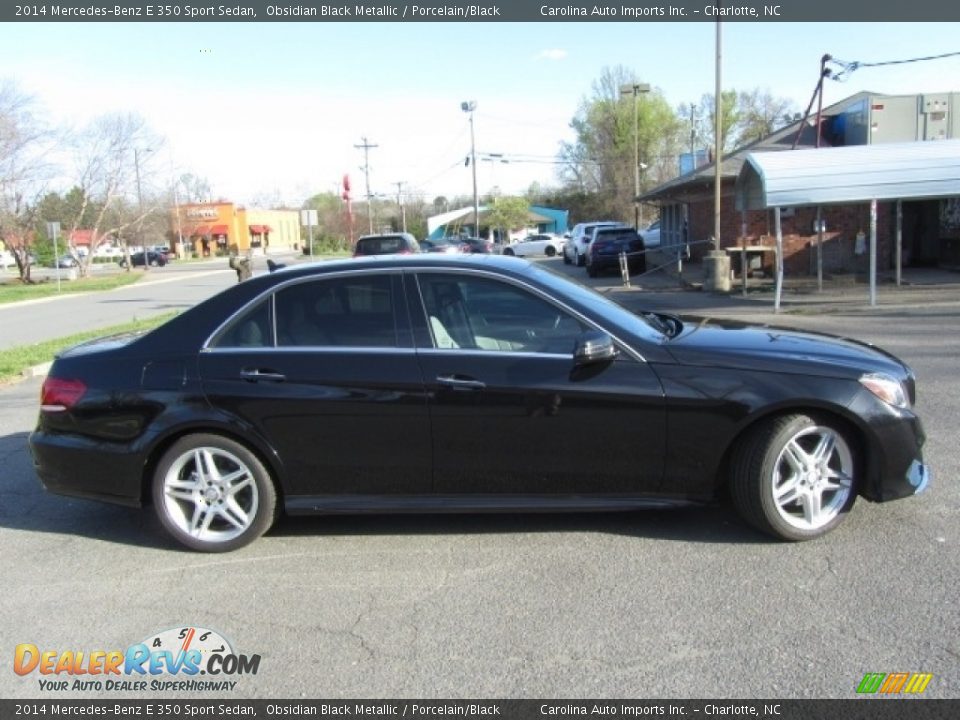 2014 Mercedes-Benz E 350 Sport Sedan Obsidian Black Metallic / Porcelain/Black Photo #11