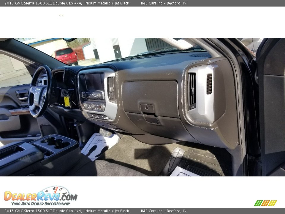 2015 GMC Sierra 1500 SLE Double Cab 4x4 Iridium Metallic / Jet Black Photo #27