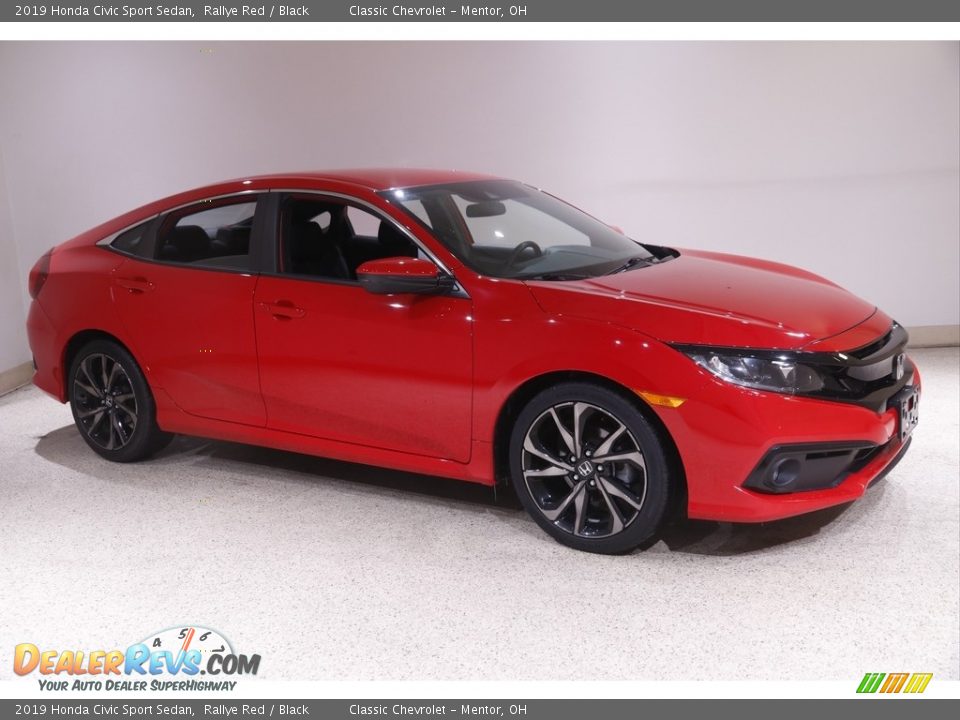 2019 Honda Civic Sport Sedan Rallye Red / Black Photo #1