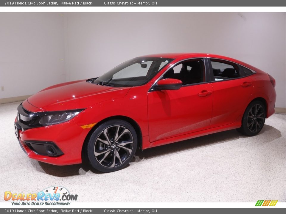 2019 Honda Civic Sport Sedan Rallye Red / Black Photo #3