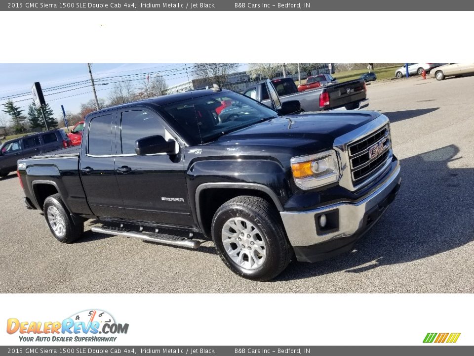 2015 GMC Sierra 1500 SLE Double Cab 4x4 Iridium Metallic / Jet Black Photo #30